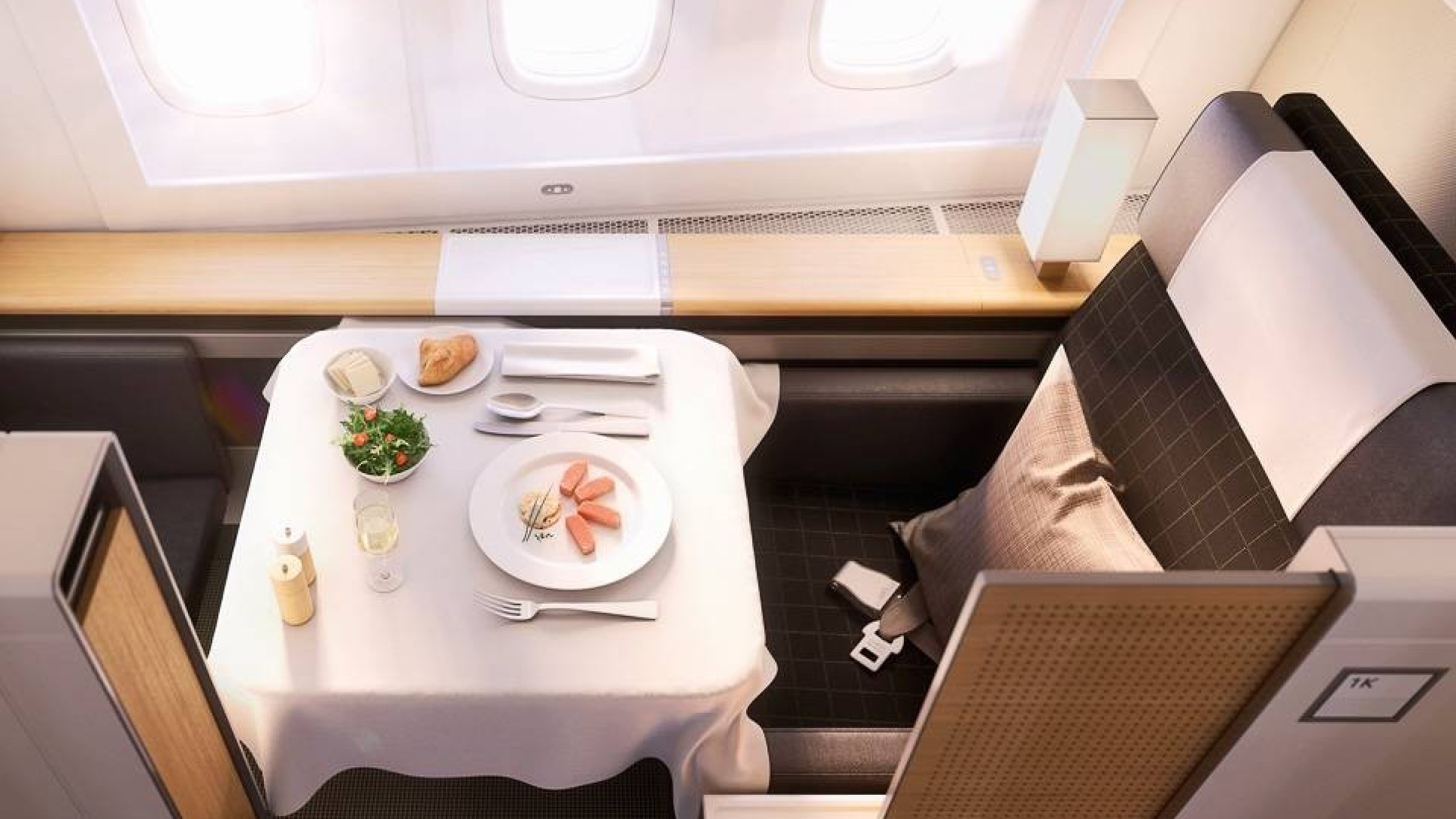 Die derzeitige Swiss First Class kann sich ebenfalls sehen lassen Quelle swisscom