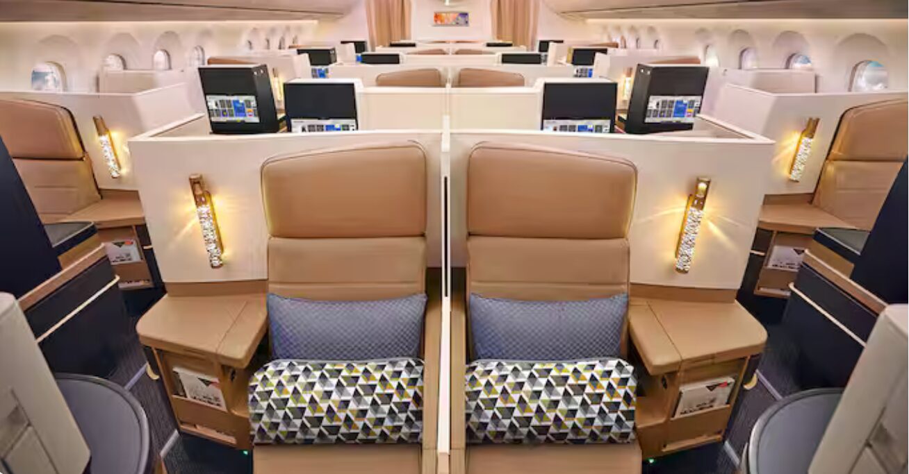 Die Business Class bei Etihad Airways