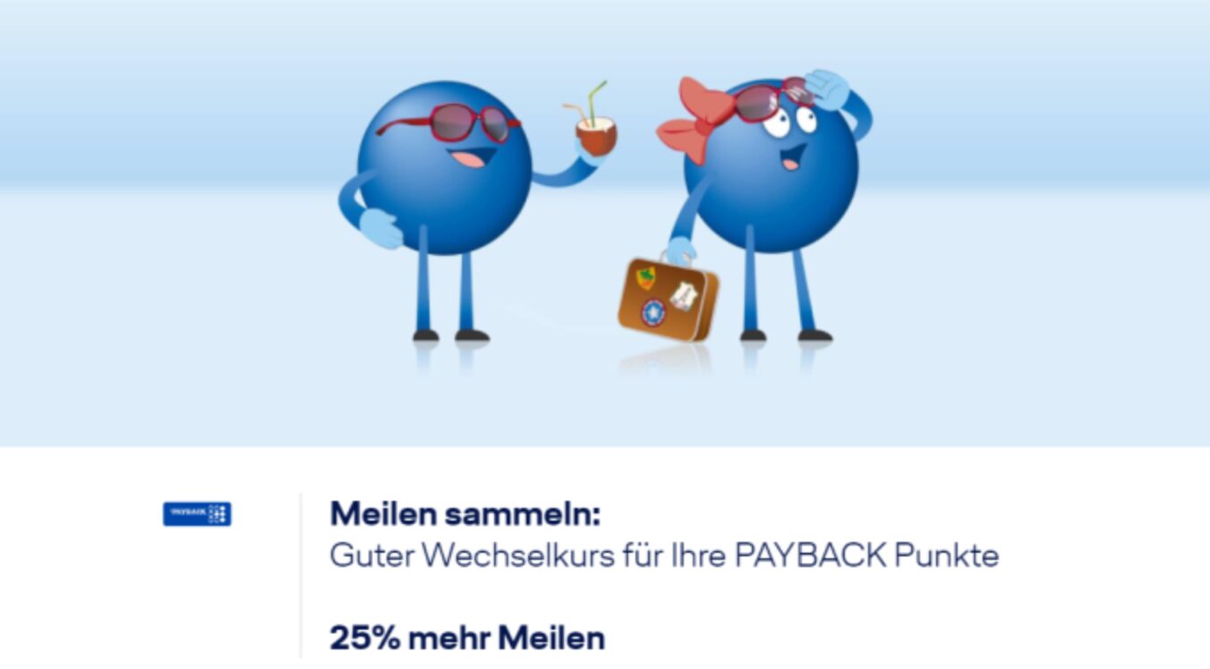 Der Payback Transferbonus stellt eine gute Mglichkeit dar mehr Meilen zu erhalten Quelle paybackde